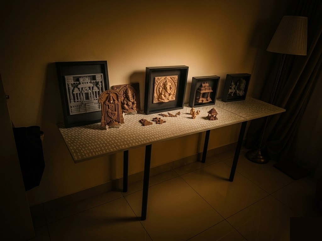 Pieces in the studio