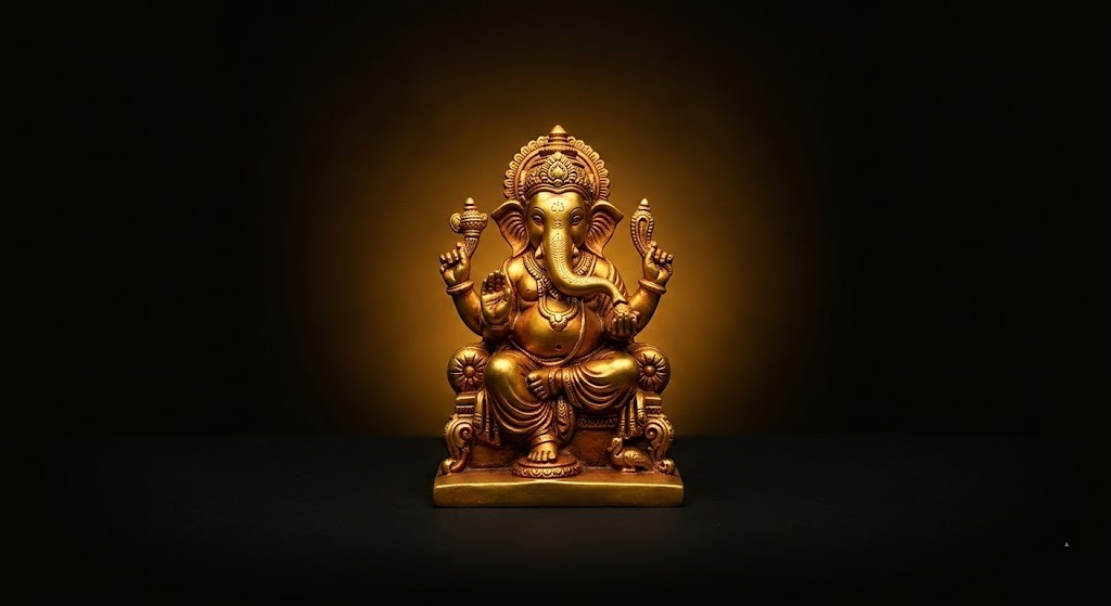 Ganesha Gold Figurine